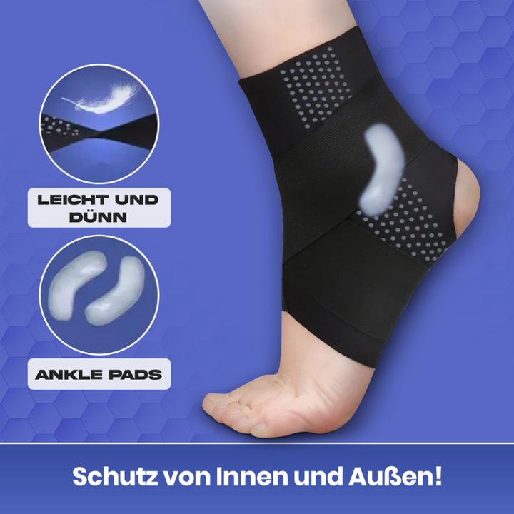 Beige unisex athletic ankle stabilizer brace for football, providing foot protection.