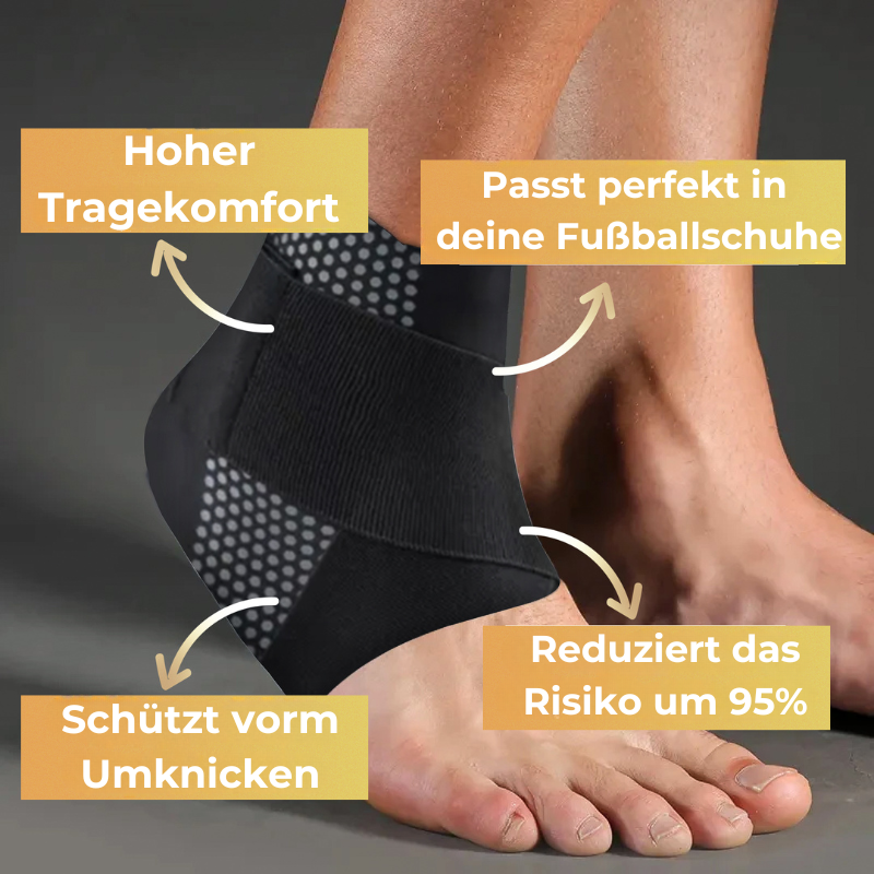 Unisex athletic ankle stabilizer for football, soccer, and comprehensive sports safety.