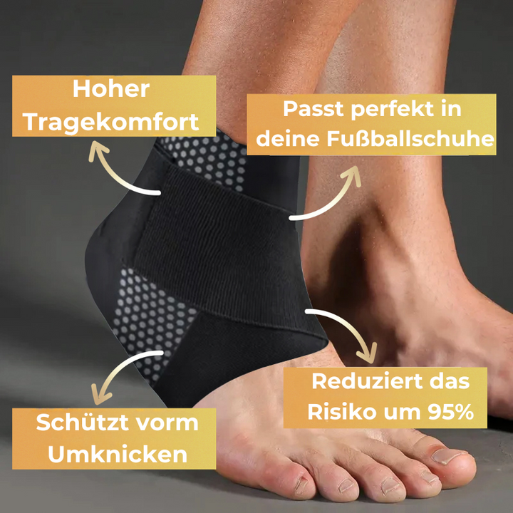 Unisex athletic ankle stabilizer for football, soccer, and comprehensive sports safety.