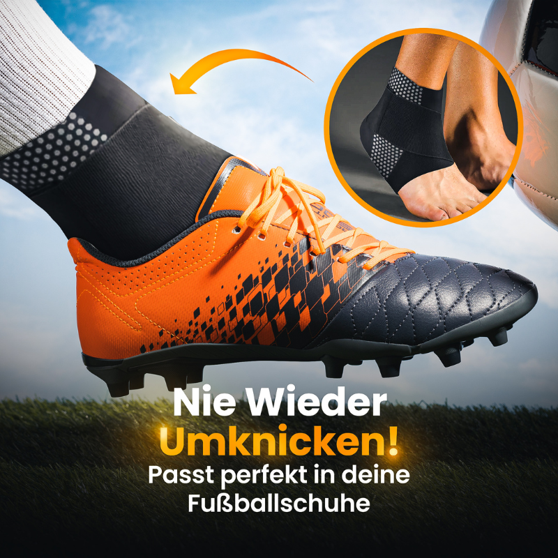 Breathable, lightweight ankle support brace for football injury prevention and secure fit.