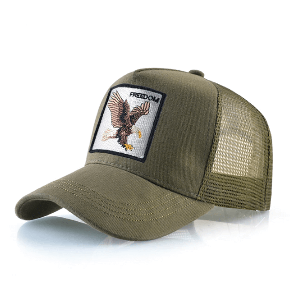 Unisex Freedom Eagle baseball cap, adjustable fit. Perfect for outdoor casual wear & sun protection.