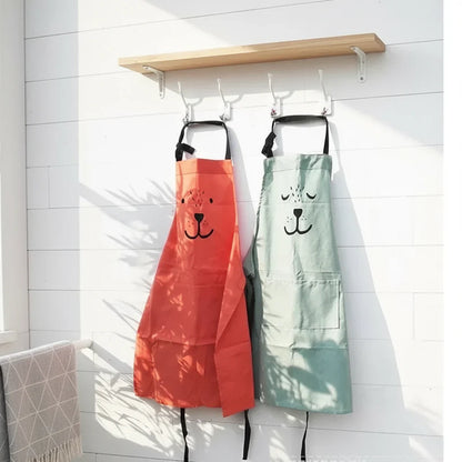 Adult fun bear apron, adjustable cotton for kitchen cooking or creative crafting projects.