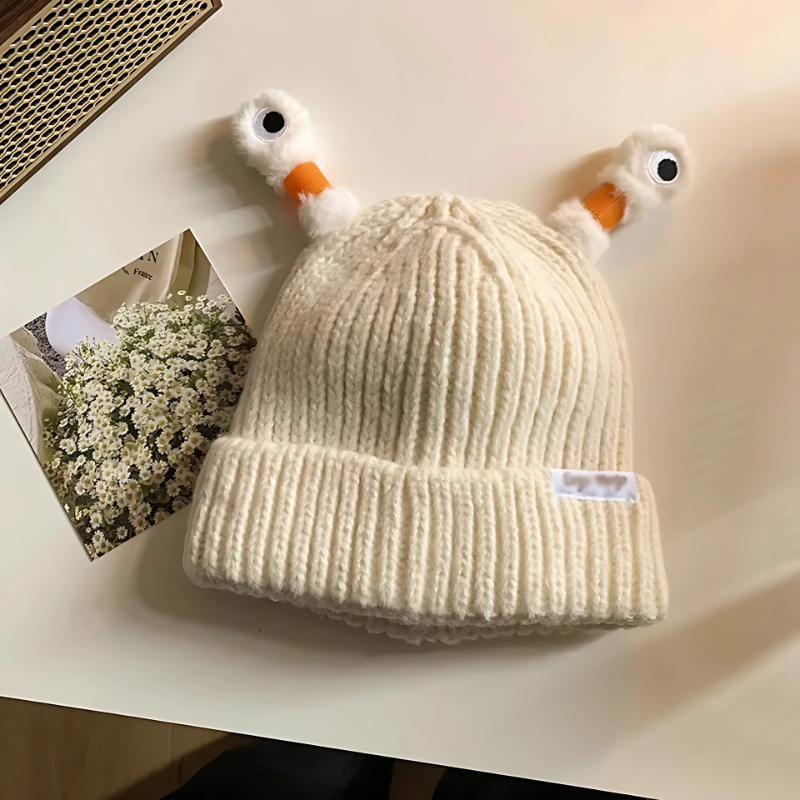 Unisex Fun Monster Glowing Knit Hat on display, showcasing its appeal as a novelty winter hat