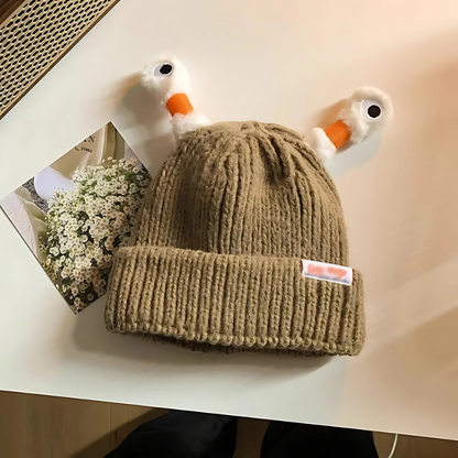 Assortment of Fun Monster Glowing Knit Hats in various colors, unisex and warm winter caps