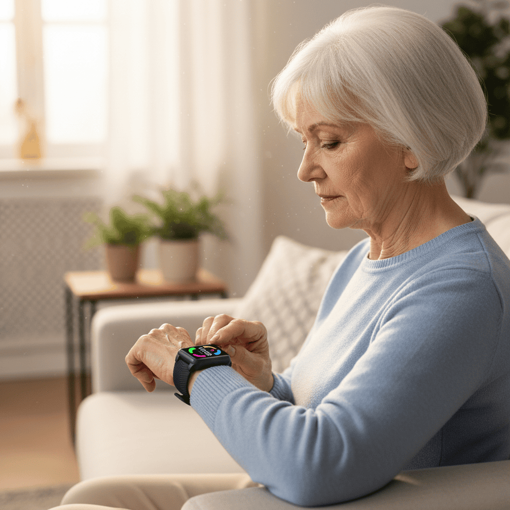 Elderly safety GPS smartwatch: fall detection, SOS button, real-time tracking for peace of mind.
