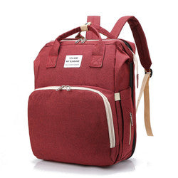 Ergonomic design of a multifunctional diaper backpack, comfortable for parents, travel ready