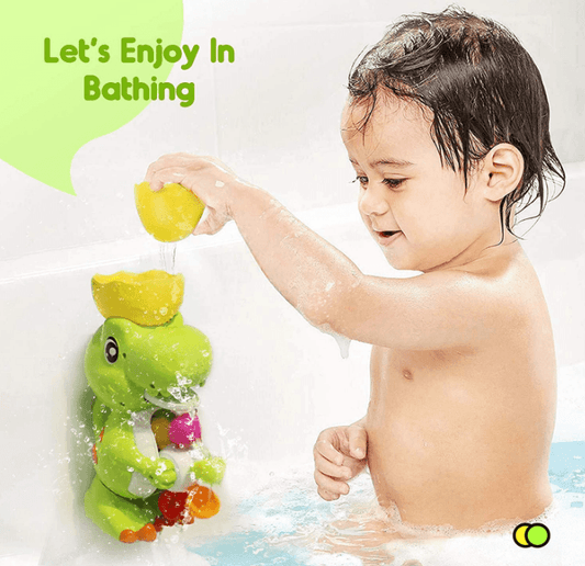 Unisex green dinosaur water spraying bath toy, plastic, for toddlers & kids bath time fun
