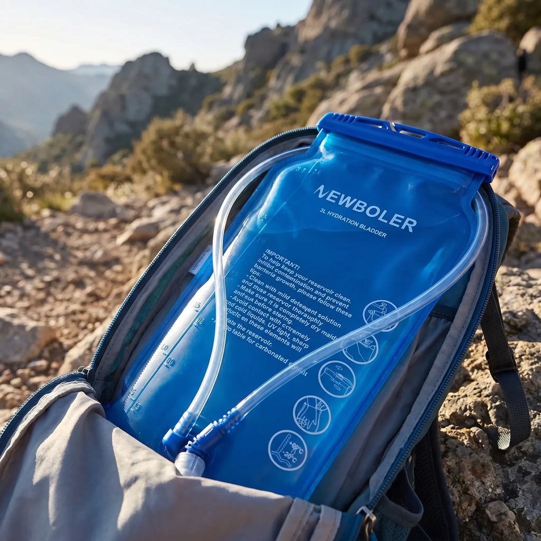 Unisex hands-free hydration bladder water reservoir for hiking, running, cycling, and outdoor activities.