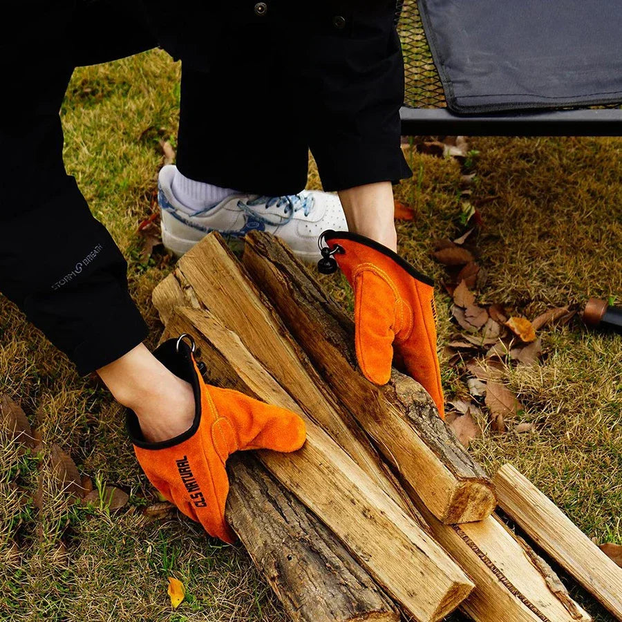 Heavy-duty heat-resistant protective gloves for grilling, welding, and high-temp tasks. Ensures maximum hand safety.