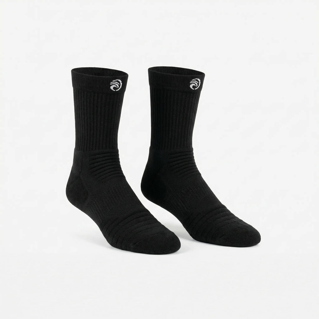 Cushioned, breathable unisex compression sports tube socks for superior comfort & snug fit.