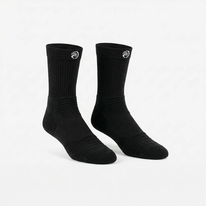 Cushioned, breathable unisex compression sports tube socks for superior comfort & snug fit.
