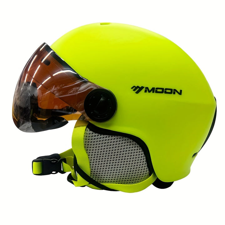 Durable ski helmet with removable parts for ultimate comfort and safety.