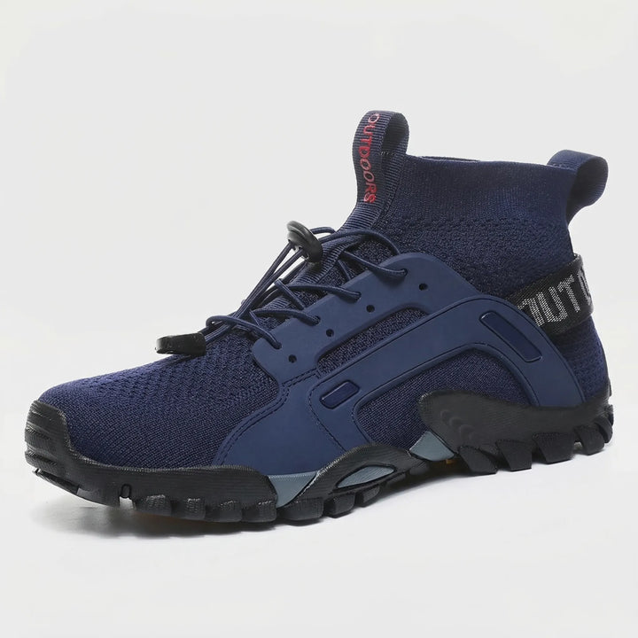 Unisex high-top outdoor footwear, engineered for conquering diverse terrains with reliable grip and comfort.