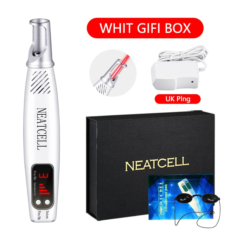Multifunctional laser pen for tattoo, mole, and freckle removal; home skin corrector.