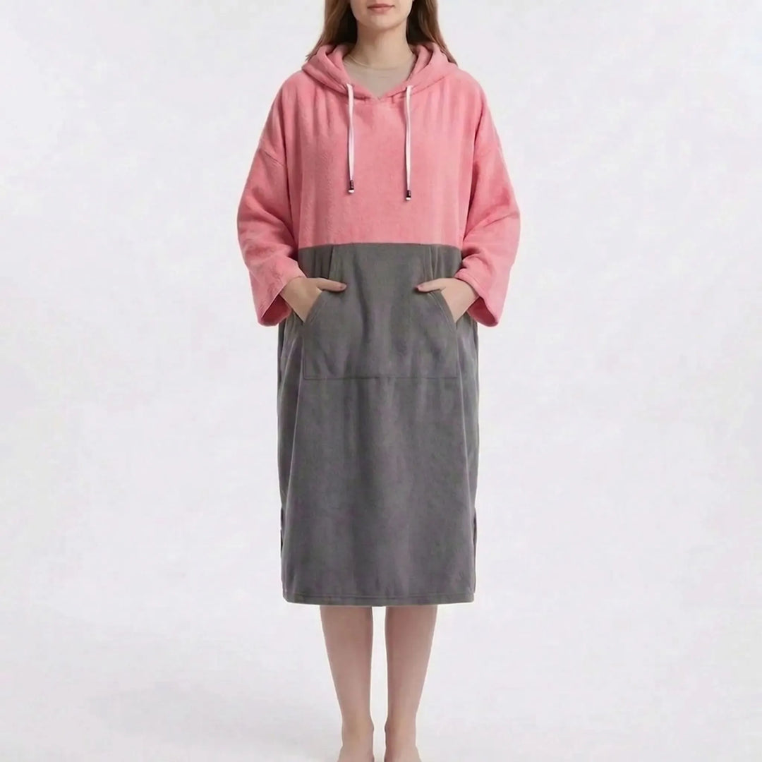 Essential hooded changing robe for post-swim warmth & privacy. Quick-dry beach poncho ideal for all water sports.