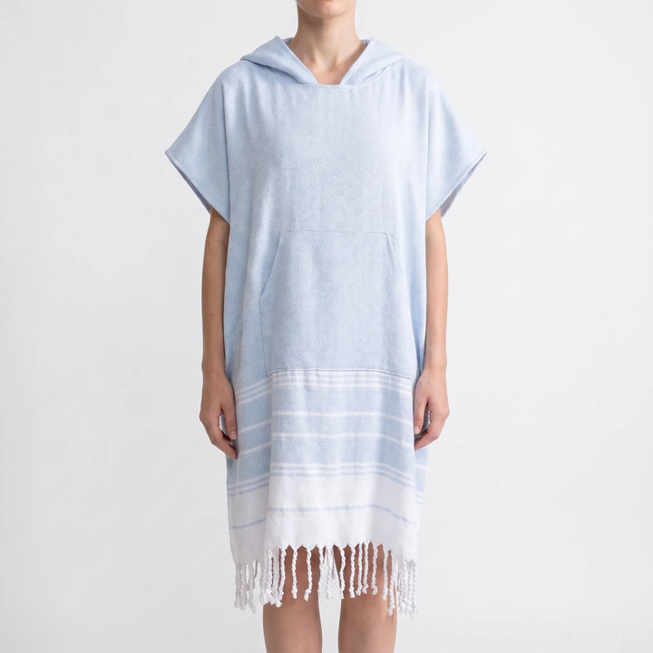Unisex quick-dry hooded swim towel, perfect pool cover-up & changing robe.