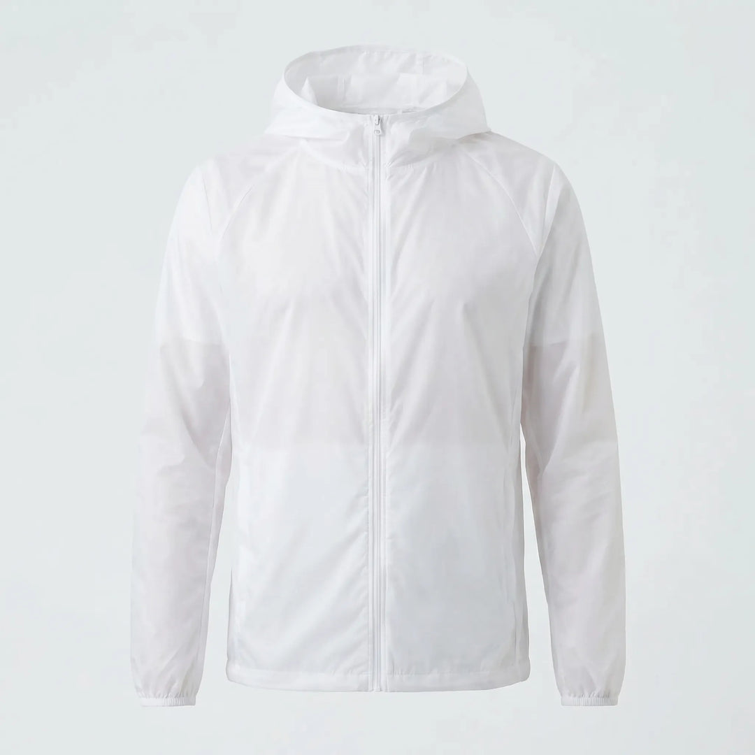 Practical unisex hooded windbreaker, an essential layer for outdoor exploration & adventures.