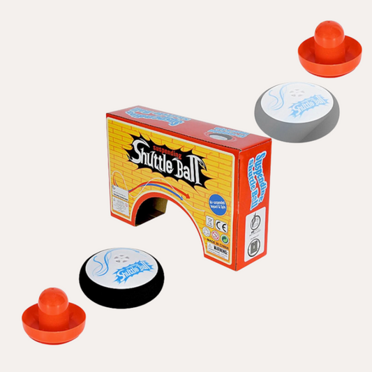 Unisex indoor air hockey hover puck game set with two paddles and a black puck for family fun.