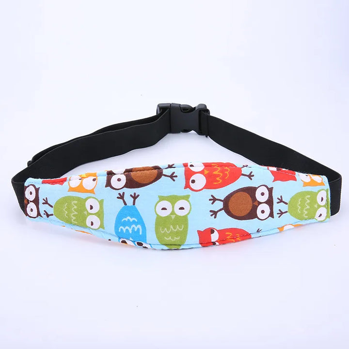 Prepare for road trips with this unisex baby car seat head support & adjustable safety belt.