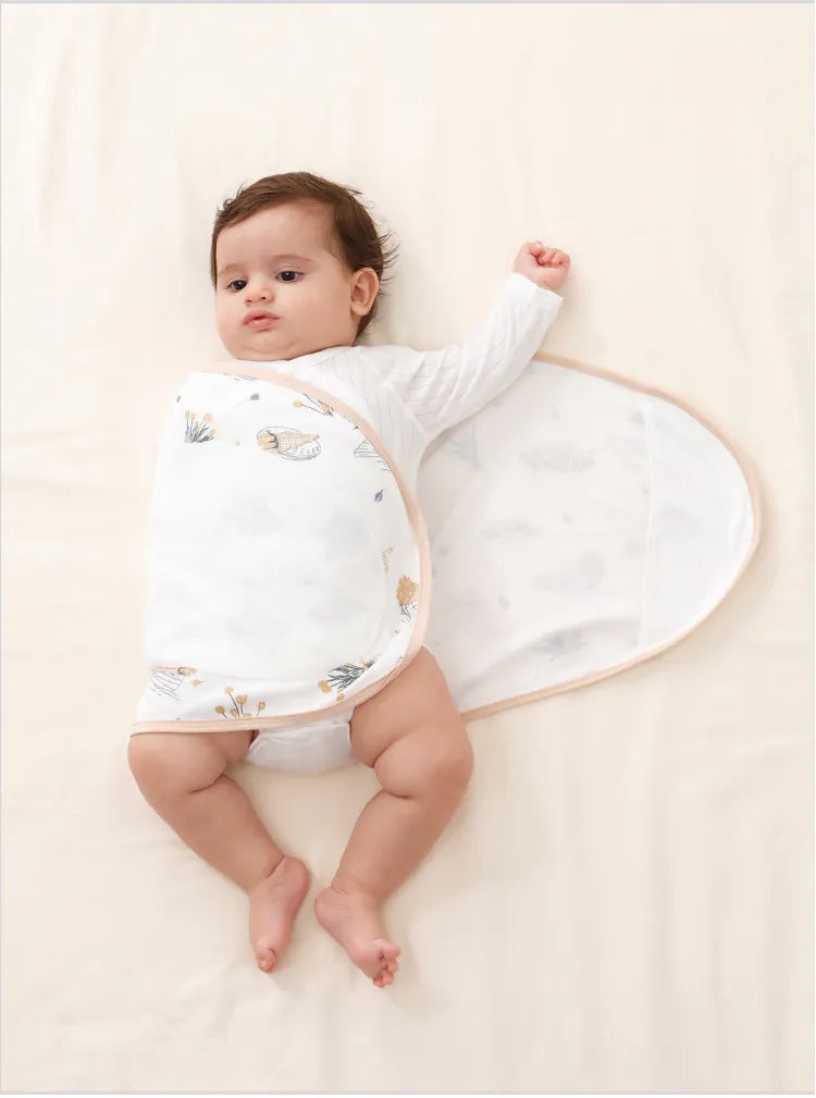 Unisex baby swaddle in a vibrant yellow, perfect as an infant wrap for belly protection & warmth
