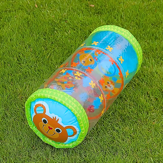 Unisex inflatable crawling roller toy for babies, promoting infant development & motor skills, sensory aid