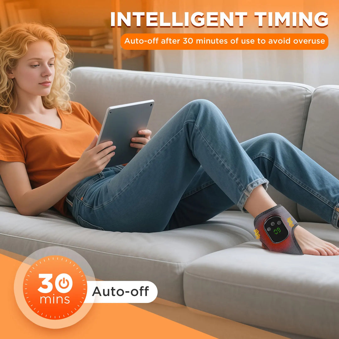 Therapeutic infrared hot compress for muscle recovery in wrists and ankles.