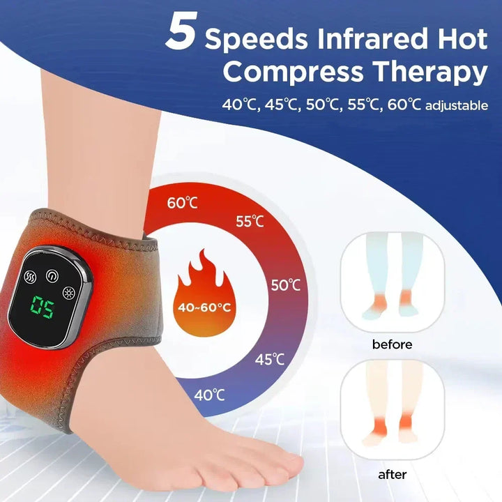 Unisex infrared hot compress massager for muscle recovery and joint comfort.