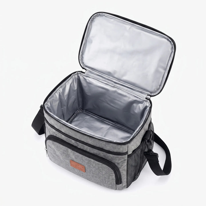 Spacious unisex insulated cooler bag for lunches, drinks & snacks. Perfect food carrier for travel, camping & work.