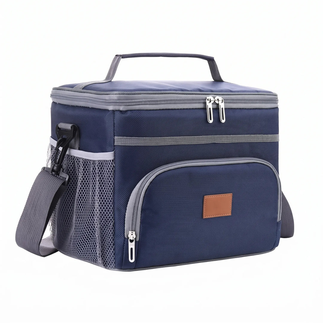 Versatile unisex insulated lunch bag, ideal food carrier for office, school, picnics, and camping adventures. Keeps items cool.