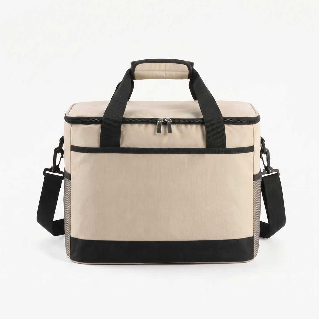 High-capacity insulated cooler bag for camping, beach trips, and outdoor events.