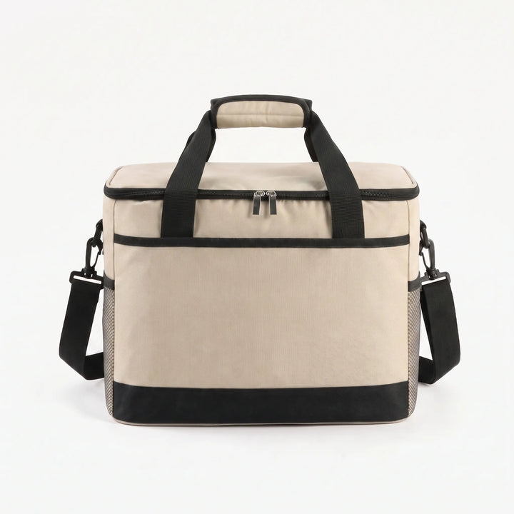 High-capacity insulated cooler bag for camping, beach trips, and outdoor events.