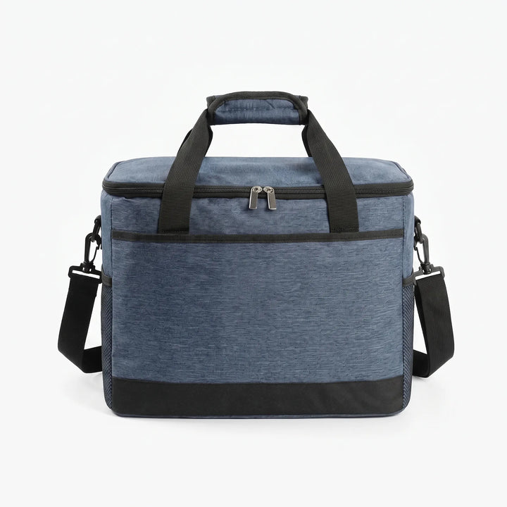Spacious insulated travel cooler for meals, drinks, and snacks on the go.