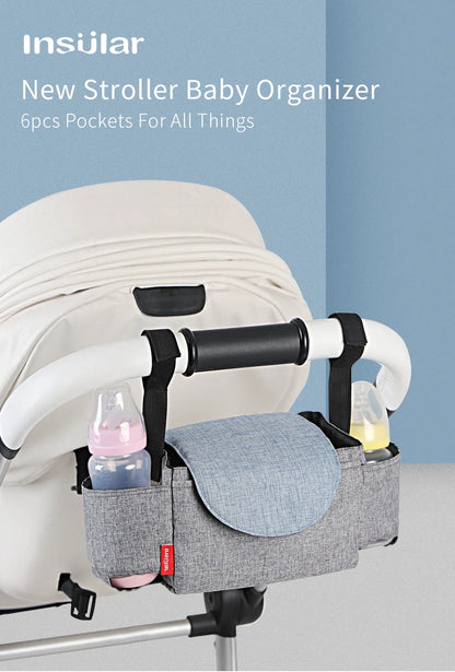 Unisex diaper bag worn as a backpack, showcasing ergonomic design for comfortable baby travel.