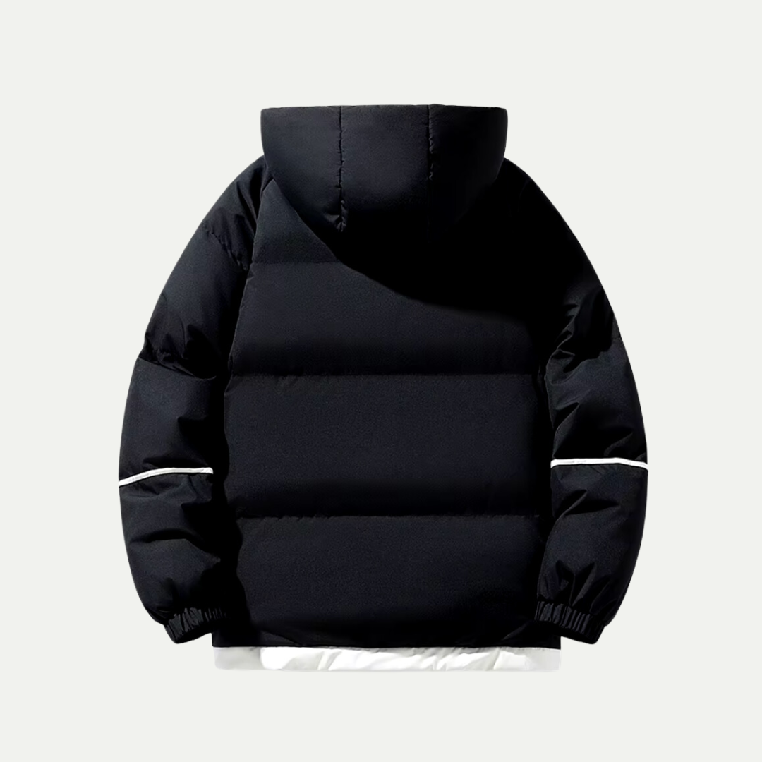 Cozy insulated puffer parka, offering superior warmth & protection in harsh winter conditions.