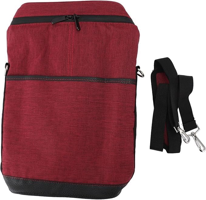Premium dual bottle wine carrier with shoulder strap, ultimate insulated picnic accessory.