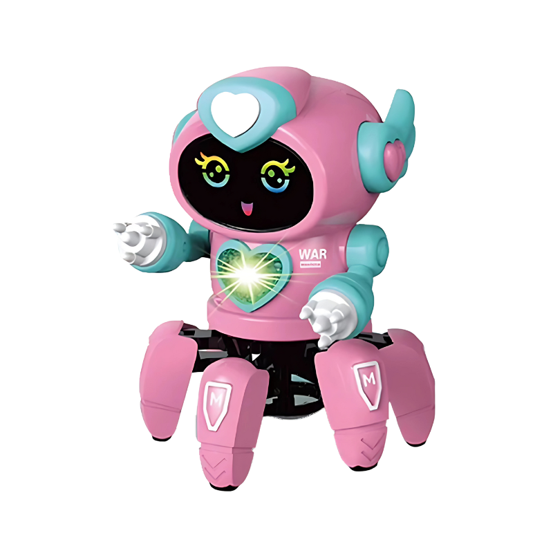 Toddler-friendly interactive robot with captivating lights and sounds, an educational kids toy.