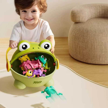 Unisex interactive jumping frog game for kids, colorful activity toy, educational family fun for toddlers