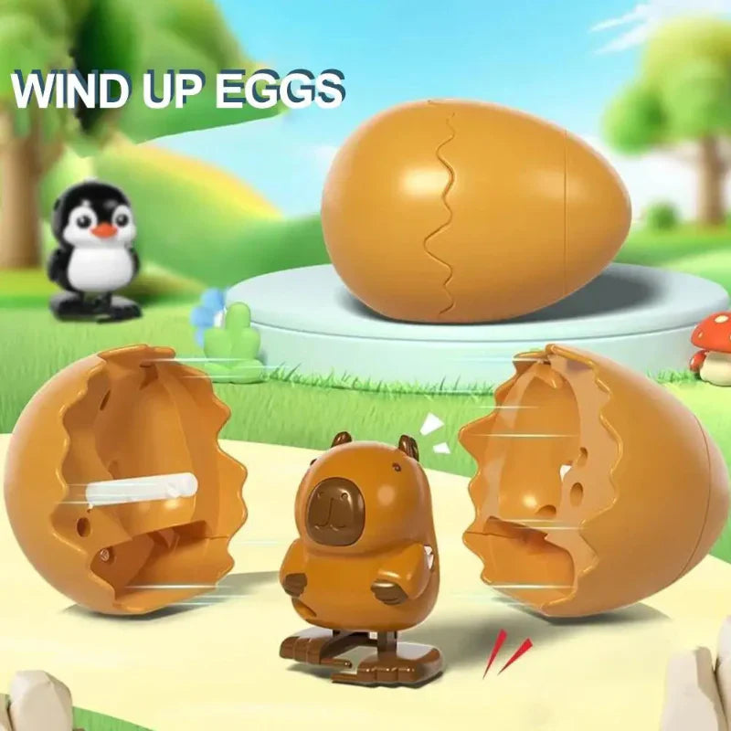 Novelty wind-up animal egg fidget toy, perfect desk accessory
