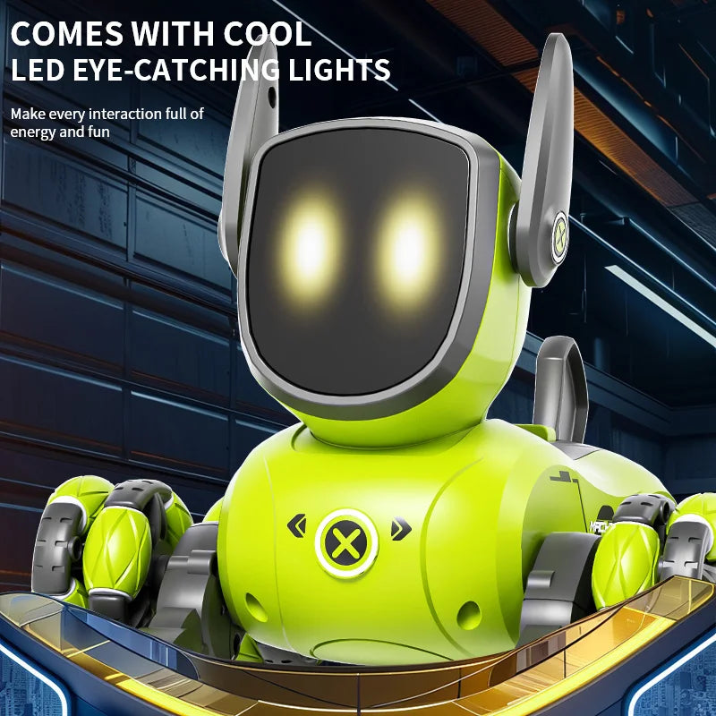 Unisex gadget gift: RC stunt dog toy controlled by voice commands, for active kids.