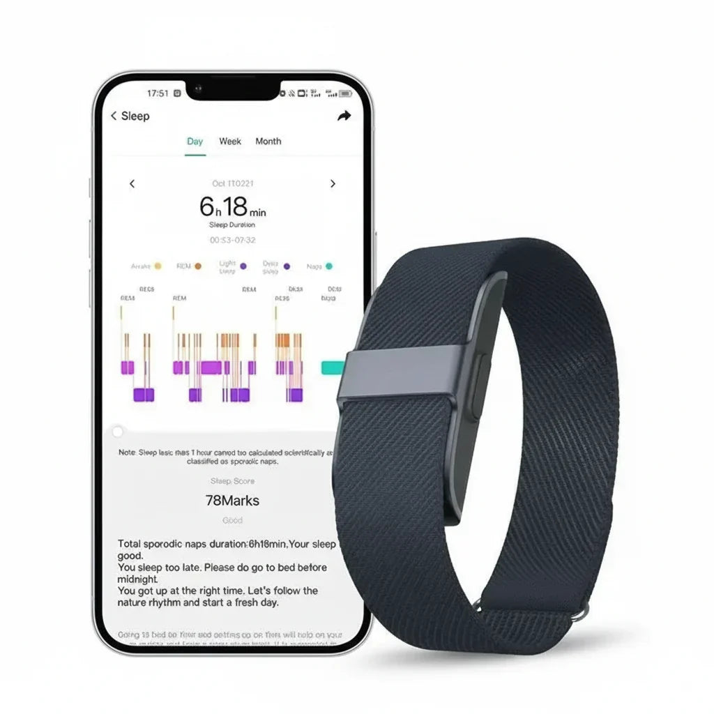 Smartwatch style activity tracker featuring heart rate, blood oxygen (O2) & sleep monitoring.
