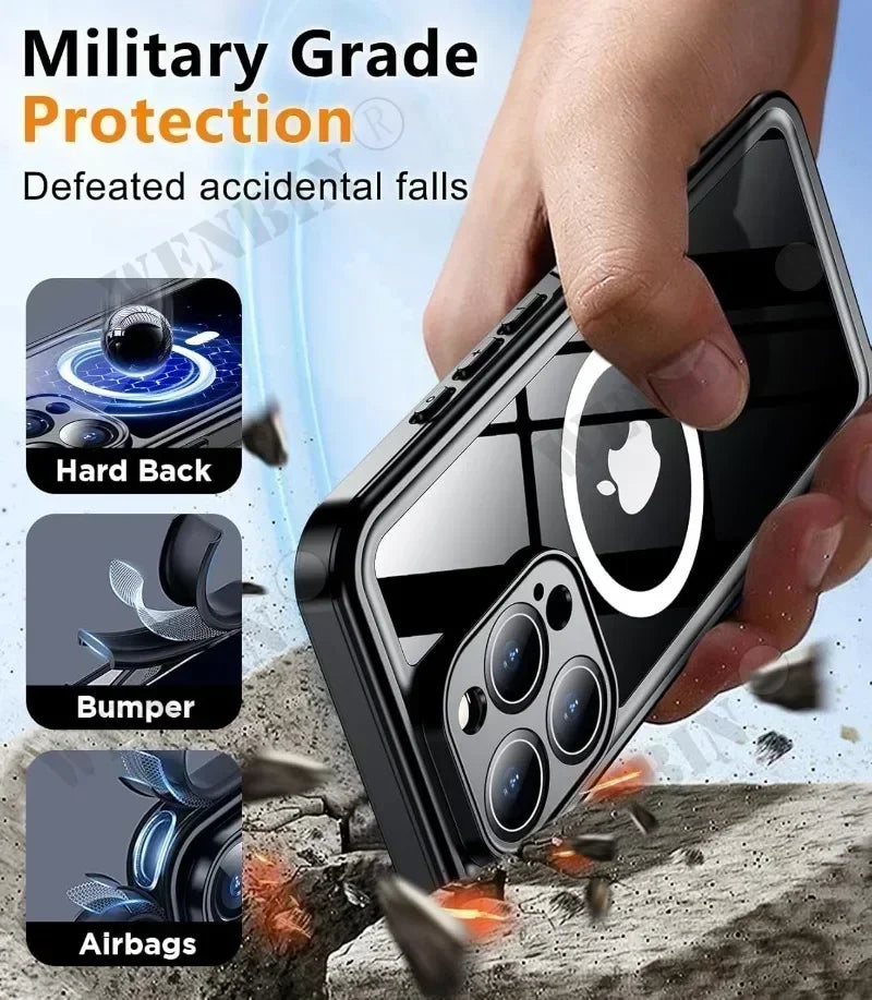Full-body IP68 waterproof and shockproof diving case protects your smartphone from water, dust, and drops.