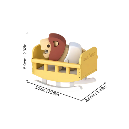 Kids animal snap puzzle toy, hippopotamus 3D educational toy for skill development