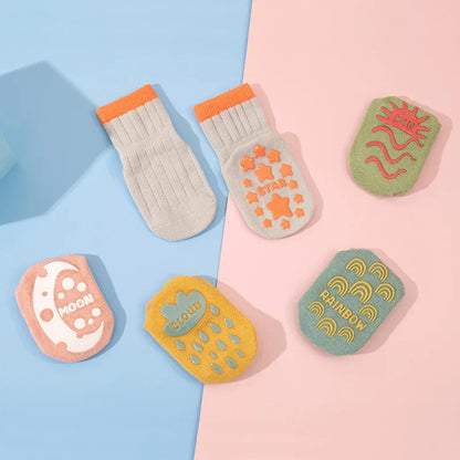 Children's accessories: 5 pairs of anti-slip grip socks, essential for active toddlers