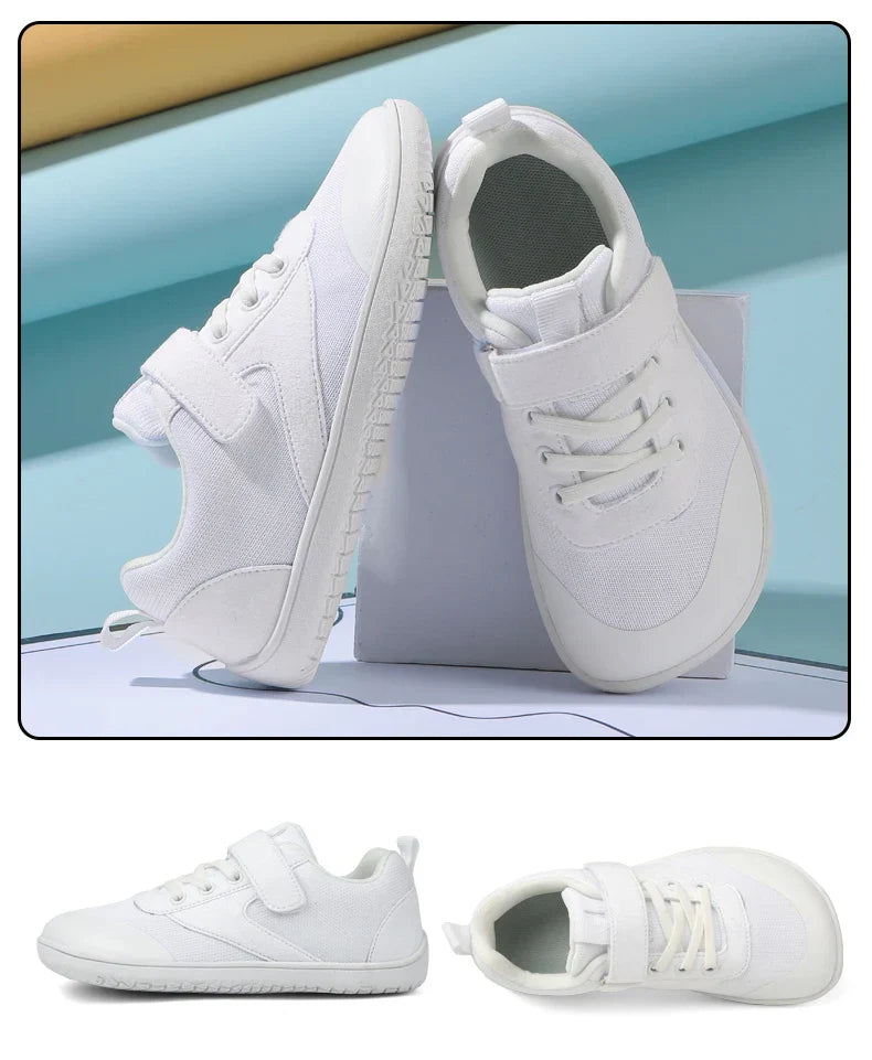 Unisex kids' barefoot flexible sneakers in blue, perfect for active toddlers and youth.