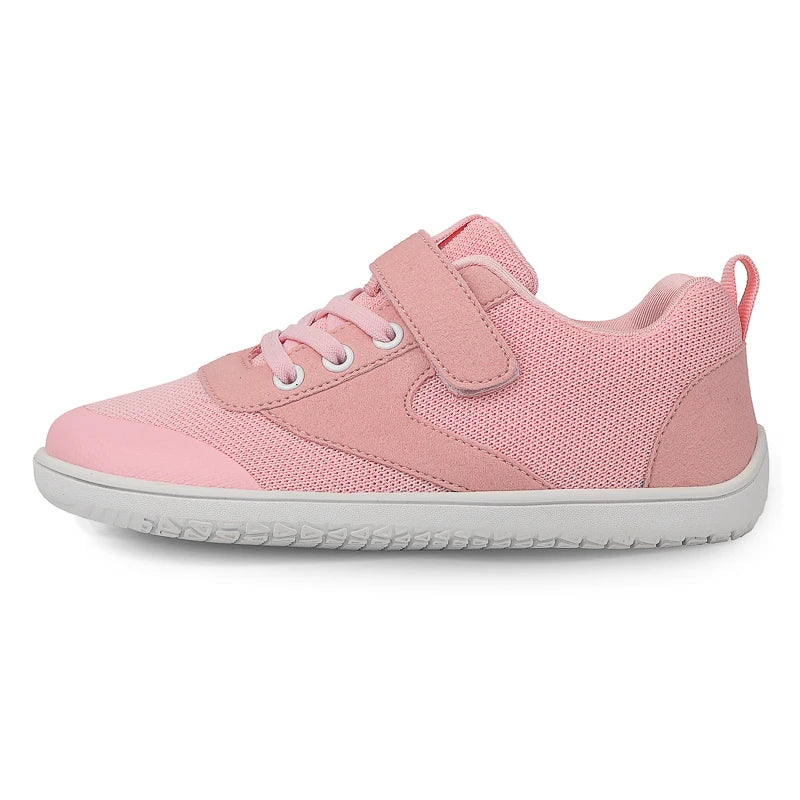 Barefoot flexible youth shoes, grey and versatile, suitable for boys and girls' active wear.