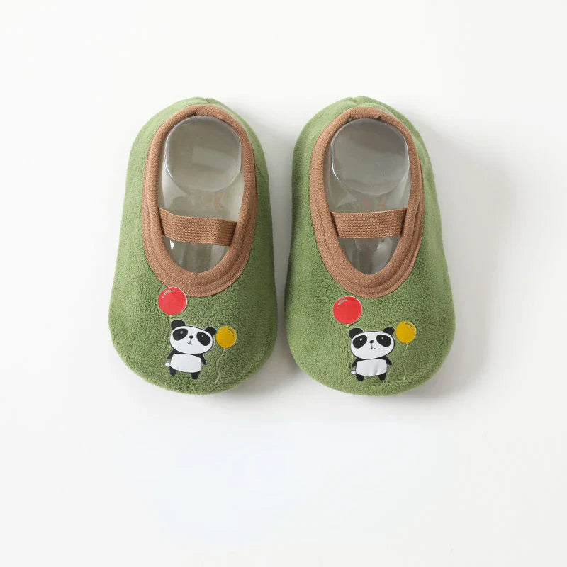 Unisex kids non-slip dog cartoon sneakers in various colors, knitted fabric, play shoes