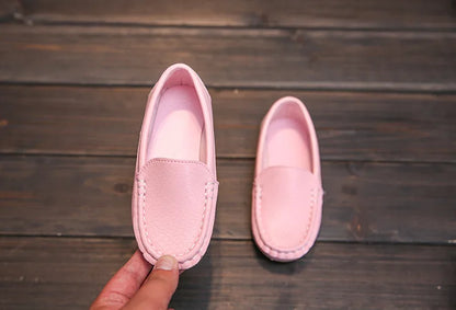 Unisex children's slip-on loafers with a flexible sole for comfortable movement. Breathable shoes.