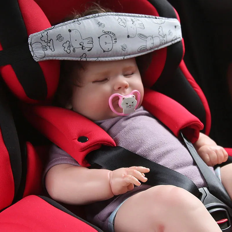 Compact unisex baby car seat neck pillow, ideal for long journeys & anti-static properties.