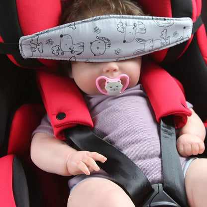 Unisex kids' anti-static car seat head support, offering gentle neck relief & soft comfort.