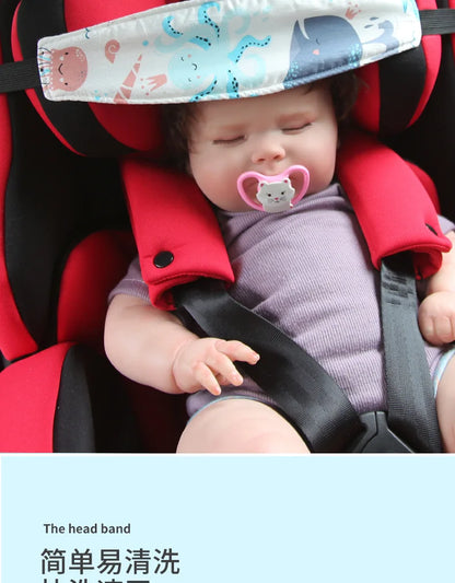 Unisex infant & toddler car seat neck pillow, providing optimal head support & safety.
